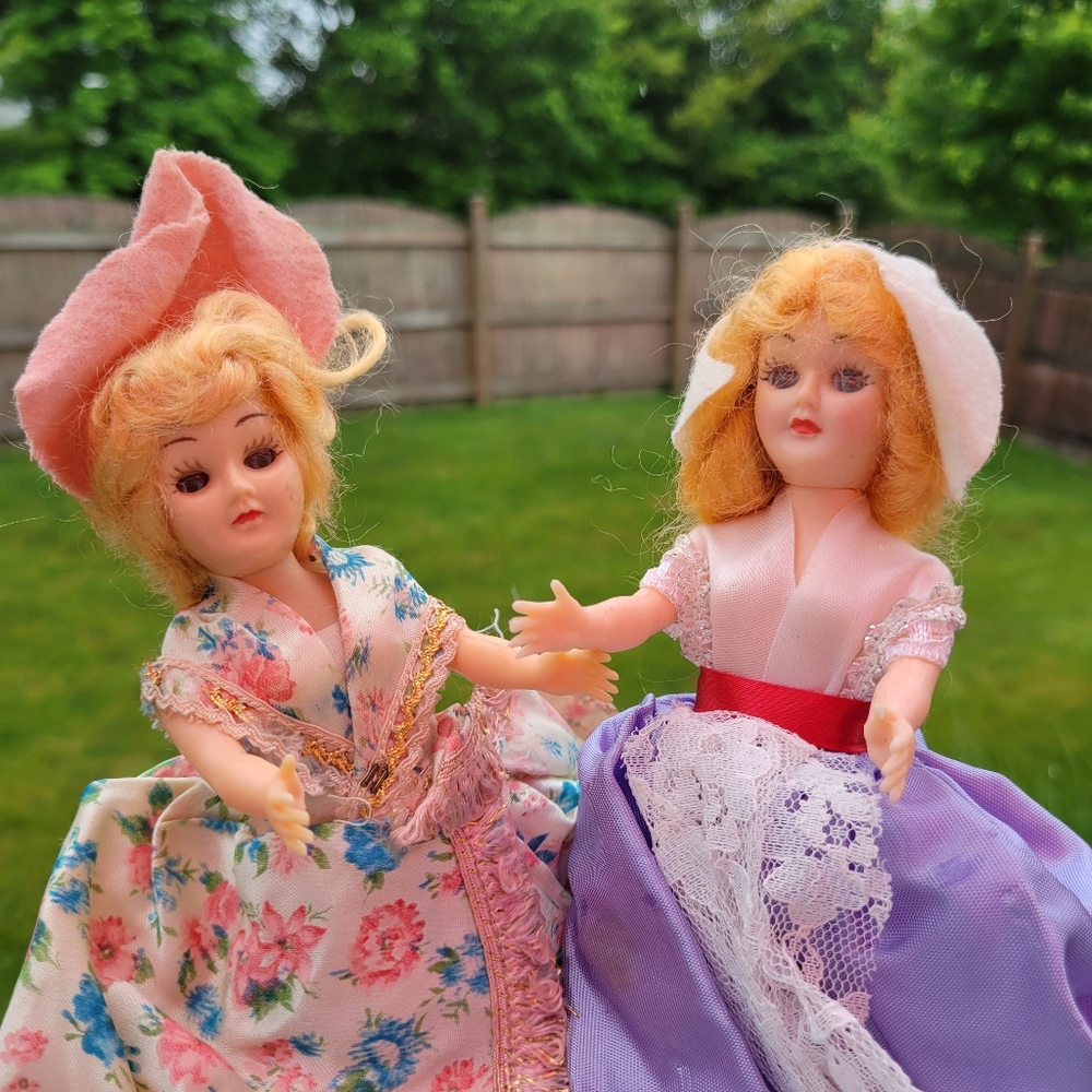 Two Vintage Dolls ~ MCM ~ Crafting ~ Repurposing ~